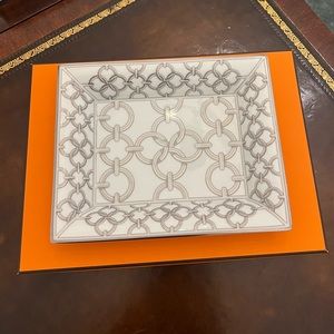 Hermès Côte de Maillons Change Tray in Argent
